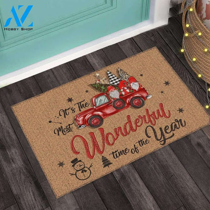 Christmas Truck Its The Most Wonderful Time Of The Year Doormat Gift For Frien Family Birthday Gift Home Decor Warm House Gift Welcome Mat
