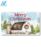 Christmas White Barn Doormat - 18" x 30"