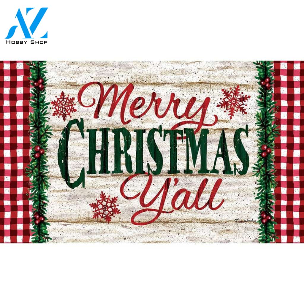 Christmas Y'all Doormat