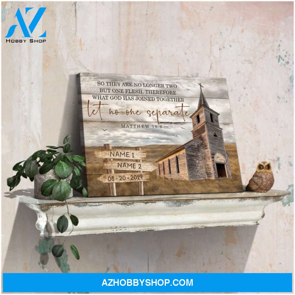 Church Art Personalized Gift For Christian Couple So they are no longer Canvas Wall Art