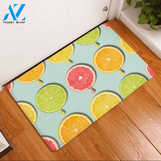 Citrus Fruit Indoor And Oudoor Doormat Welcome Mat Housewarming Gift Home Decor Funny Doormat Gift Idea For Fruit Lovers Gift For Friend