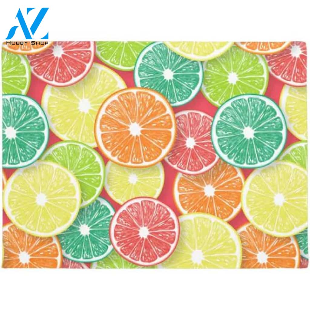 Citrus Fruit Slices Doormat Welcome Mat Housewarming Gift Home Decor Funny Doormat Gift Idea For Fruit Lovers Gift For Friend