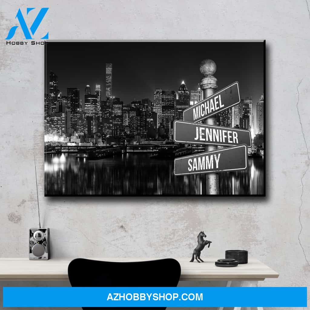 City Themed Multi-Names Premium Canvas