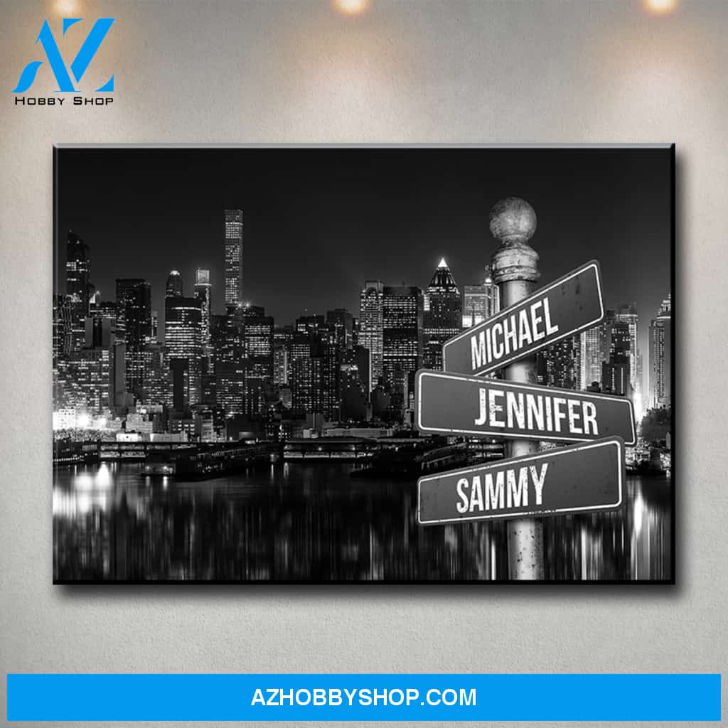 City Themed Multi-Names Premium Canvas