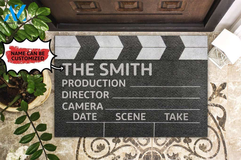 Clapper Board Custom Doormat | Welcome Mat | House Warming Gift