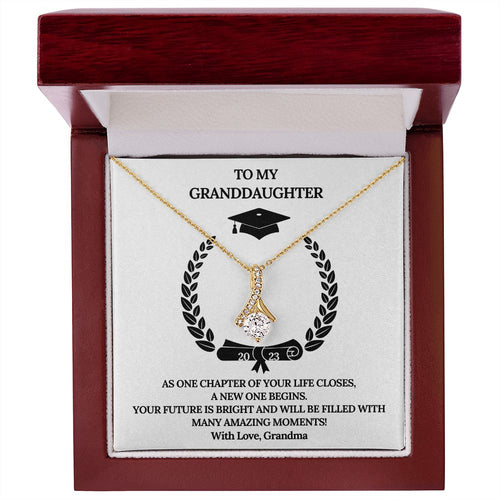 Class of 2023 Graduation Jewelry Gift For Granddaughter- Alluring Beauty Necklace