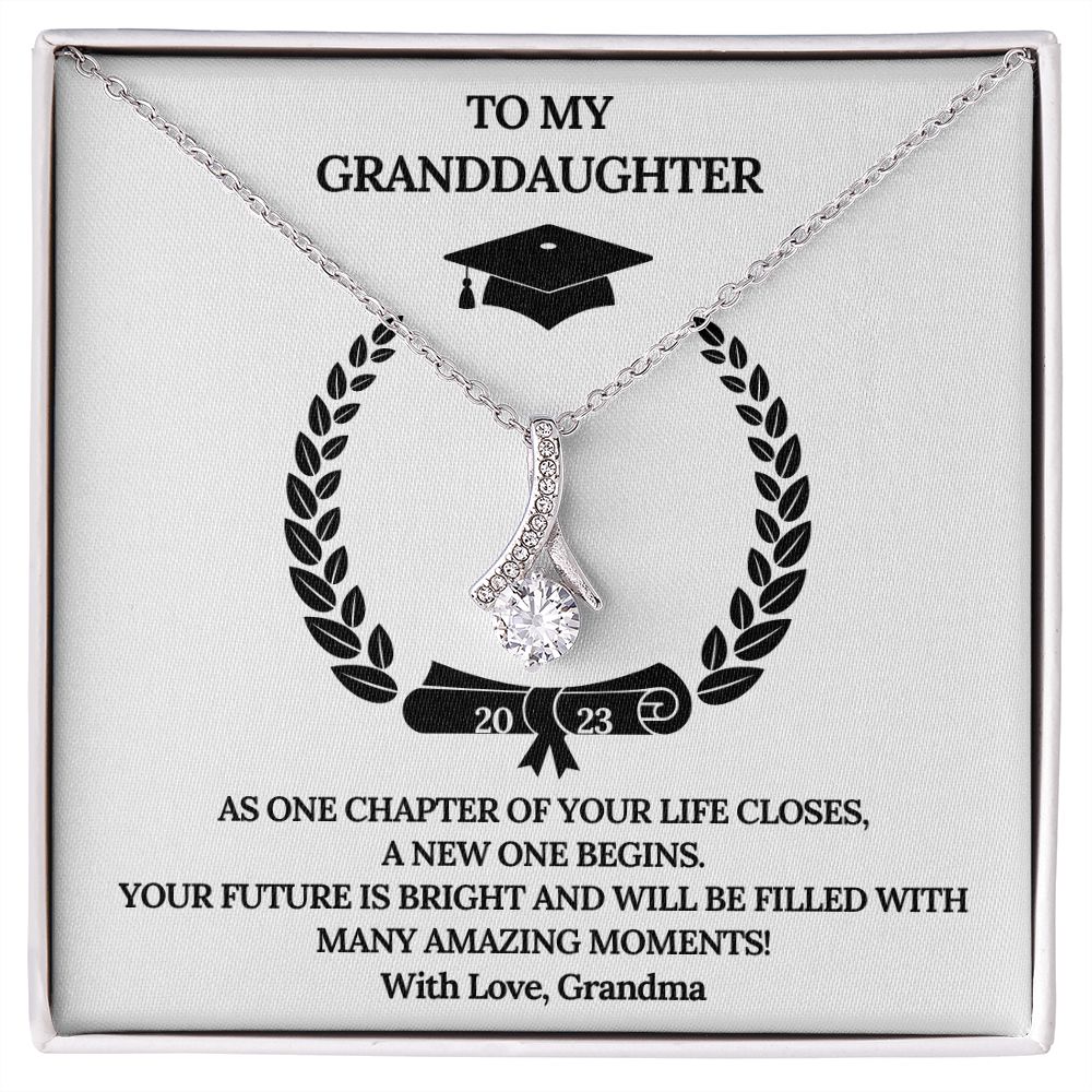 Class of 2023 Graduation Jewelry Gift For Granddaughter- Alluring Beauty Necklace