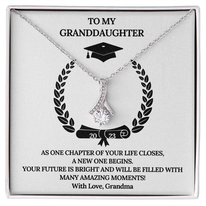 Class of 2023 Graduation Jewelry Gift For Granddaughter- Alluring Beauty Necklace