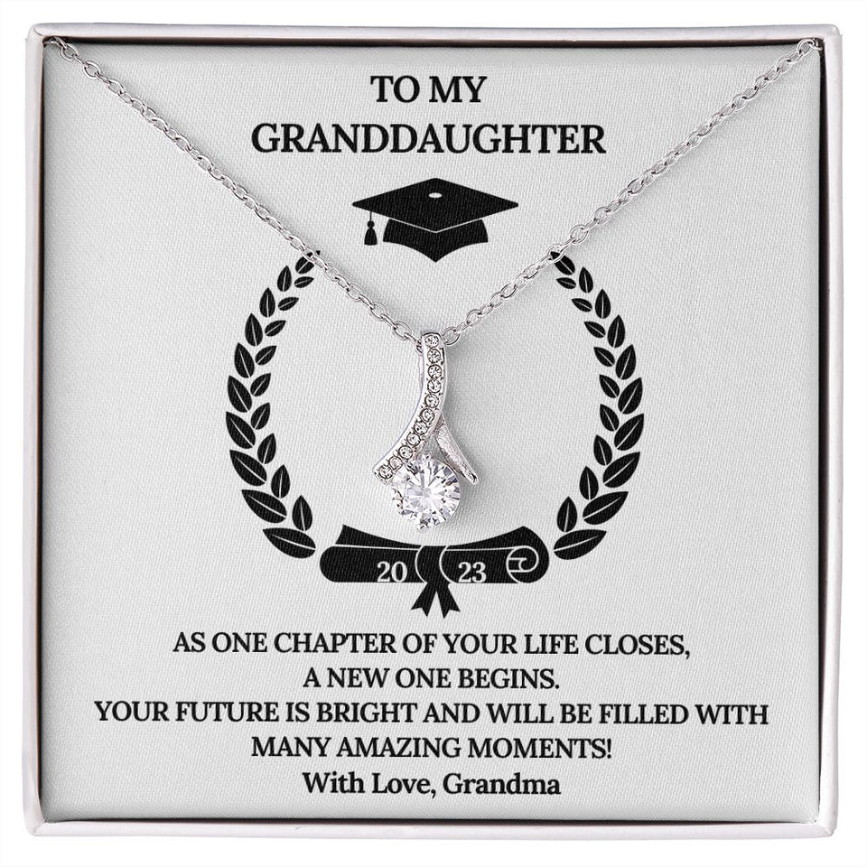 Class of 2023 Graduation Jewelry Gift For Granddaughter- Alluring Beauty Necklace