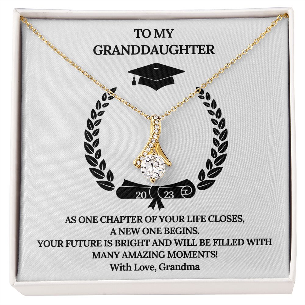 Class of 2023 Graduation Jewelry Gift For Granddaughter- Alluring Beauty Necklace