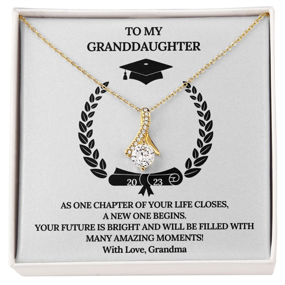 Class of 2023 Graduation Jewelry Gift For Granddaughter- Alluring Beauty Necklace