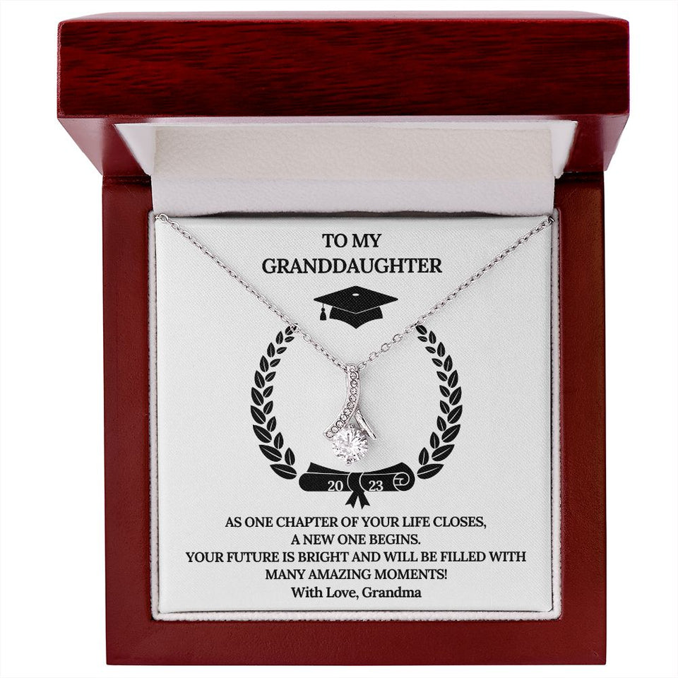 Class of 2023 Graduation Jewelry Gift For Granddaughter- Alluring Beauty Necklace