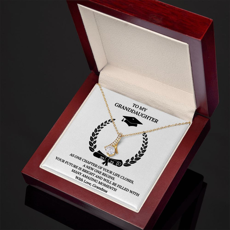 Class of 2023 Graduation Jewelry Gift For Granddaughter- Alluring Beauty Necklace