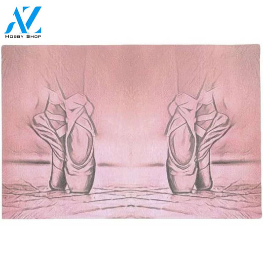 Classical Ballet Feminine Pink Dancer Shoes Doormat Welcome Mat House Warming Gift Home Decor Funny Doormat Gift Idea