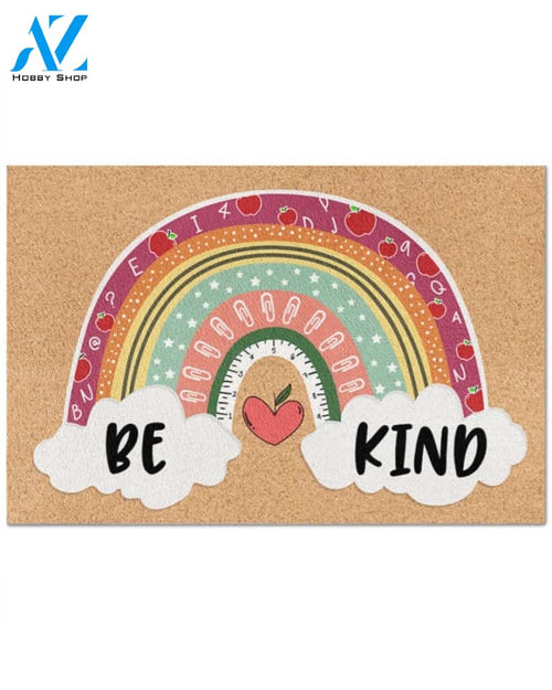 Classroom Be Kind Rainbow Funny Indoor And Outdoor Doormat Warm House Gift Welcome Mat Gift For Class Teacher Student Friend