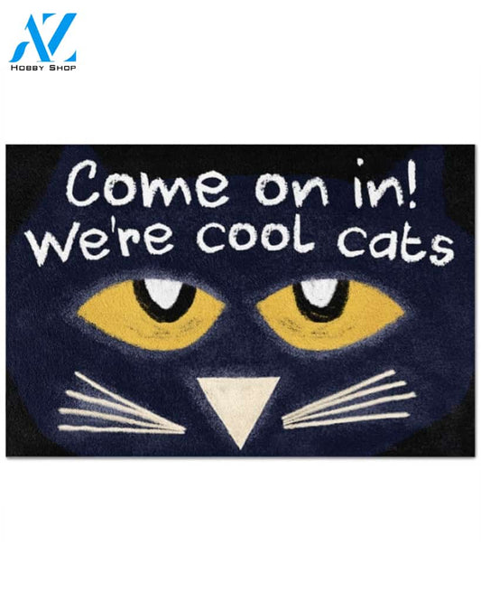 Classroom Come On In We're Cool Cats Doormat Indoor And Outdoor Mat Entrance Rug Sweet Home Decor Housewarming Gift Gift For Classroom Friend Family Stem Feminist