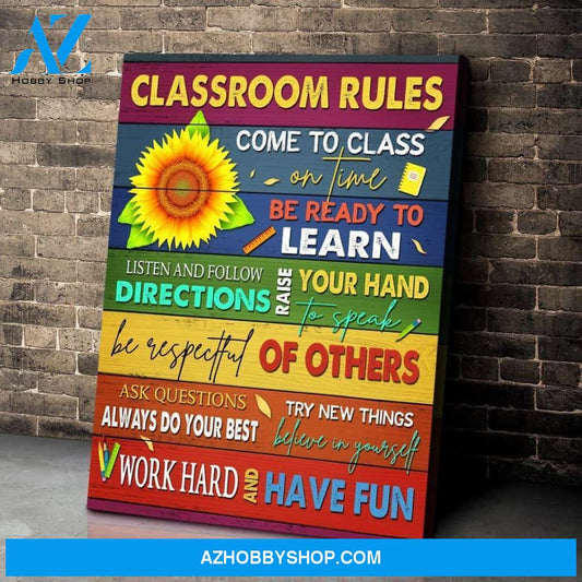 CLASSROOM RULES TEACHER CANVAS