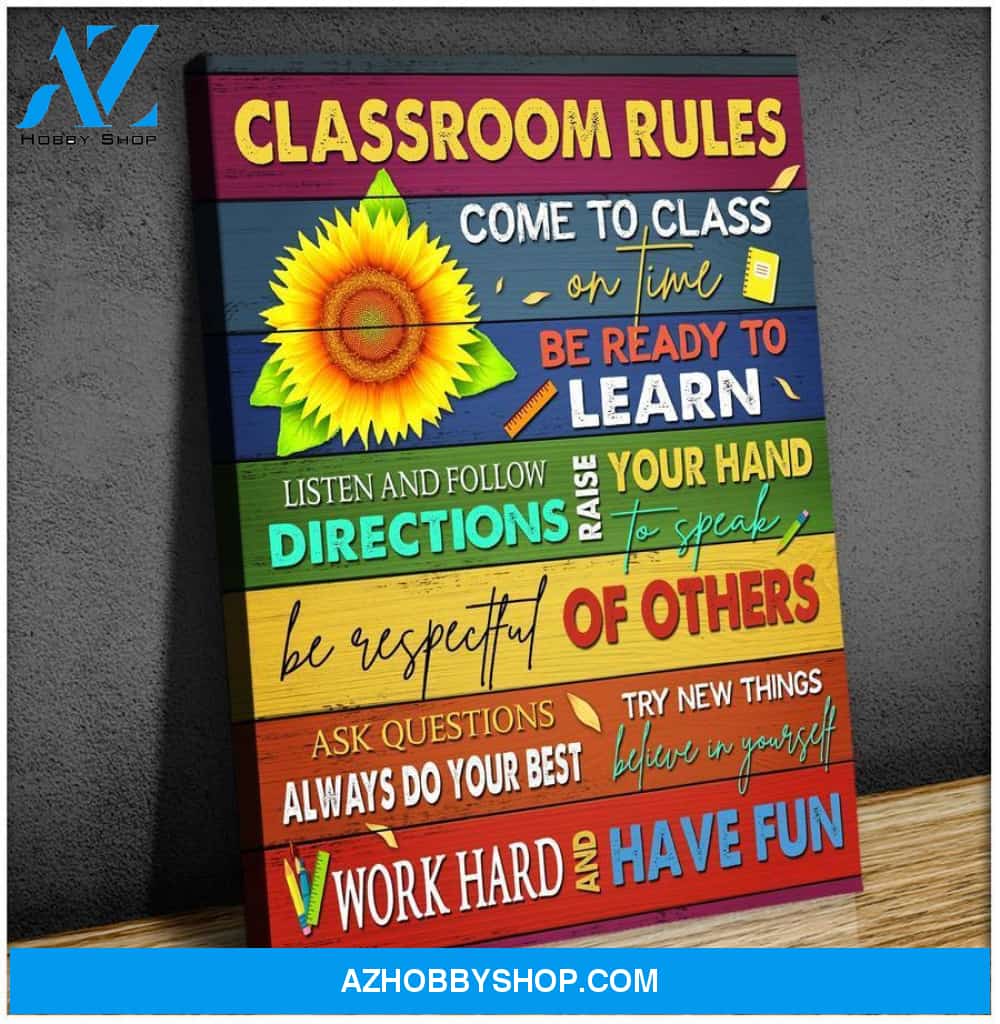 CLASSROOM RULES TEACHER CANVAS