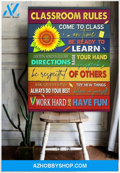 CLASSROOM RULES TEACHER CANVAS