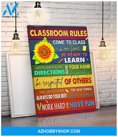 CLASSROOM RULES TEACHER CANVAS
