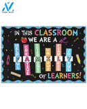 Classroom We Are A Family Of Learners Doormat Indoor And Outdoor Mat Entrance Rug Sweet Home Decor Housewarming Gift Gift For Classroom Friend Family Stem Feminist