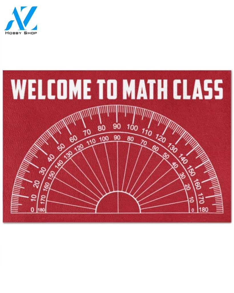 Classroom Welcome To Math Class Doormat Indoor And Outdoor Mat Entrance Rug Sweet Home Decor Housewarming Gift Gift For Classroom Friend Family Stem Feminist