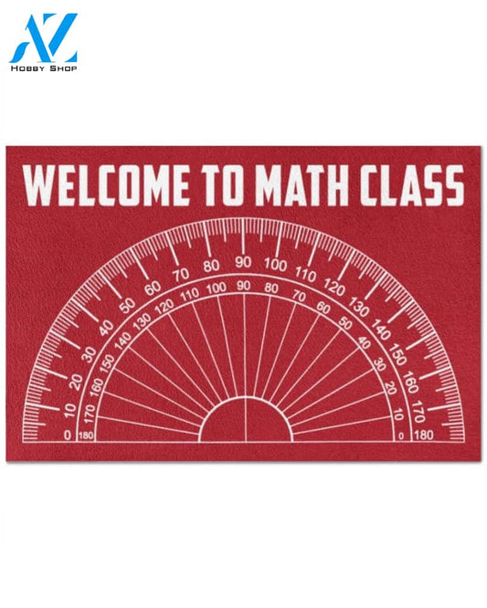Classroom Welcome To Math Class Doormat Indoor And Outdoor Mat Entrance Rug Sweet Home Decor Housewarming Gift Gift For Classroom Friend Family Stem Feminist