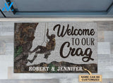 Climbing Welcome To Our Crag Custom Doormat | Welcome Mat | House Warming Gift
