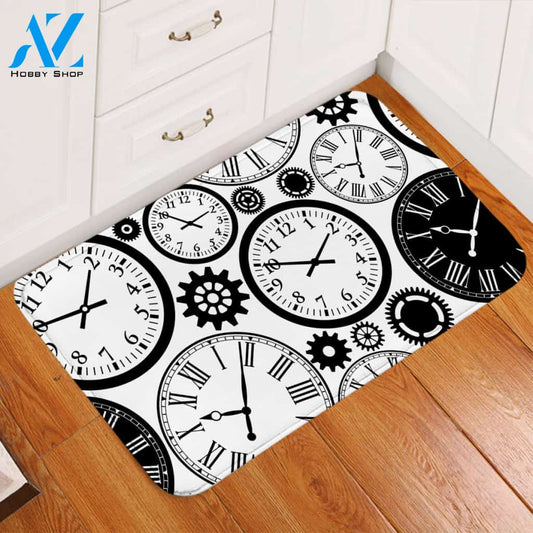 Clock Collection Door Mat