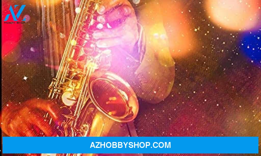 Close Up Of Saxophone Player With Bright Lights