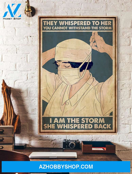 CNAS I Am The Storm She Whispered Back Wall Art Canvas Prints Unique Gifts