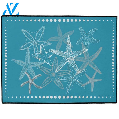 Coastal Starfish Welcome Mat - Beach House Gift Doormat Welcome Mat House Warming Gift Home Decor Funny Doormat Gift Idea