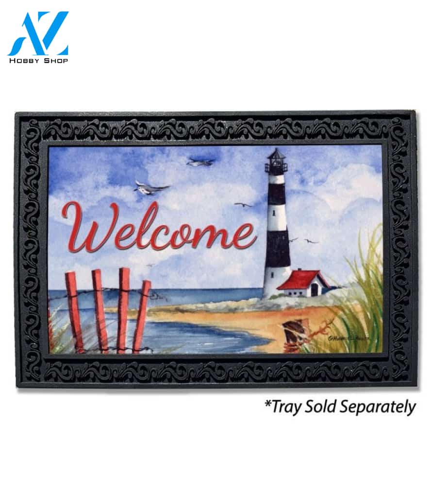 Coastal Summer Lighthouse Doormat - 18" x 30"