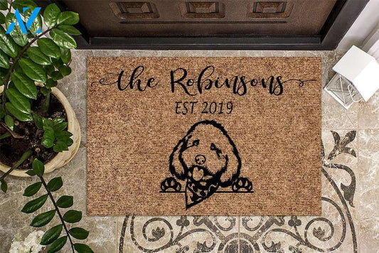 Cockapoo Funny Dog Custom Name & Year Doormat