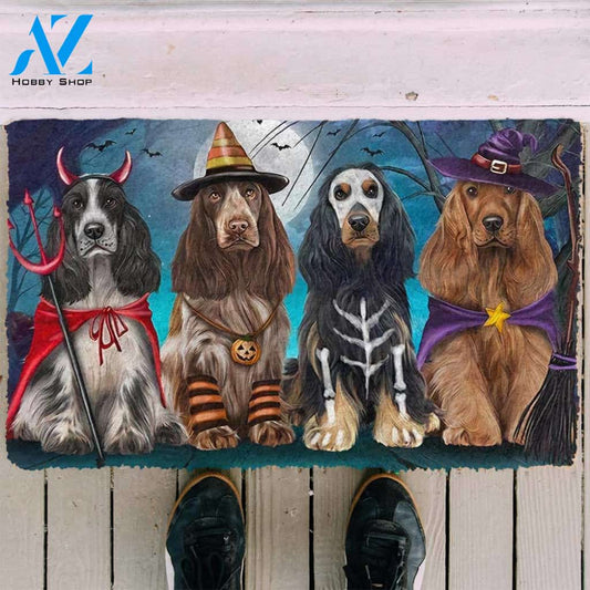 Cocker Spaniel Halloweenn Funny Doormat Gift For Dog Lovers Birthday Gift Home Decor Warm House Gift Welcome Mat Halloween Decor