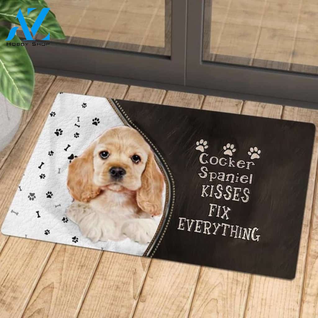 Cocker Spaniel Kisses Fix Everything Doormat