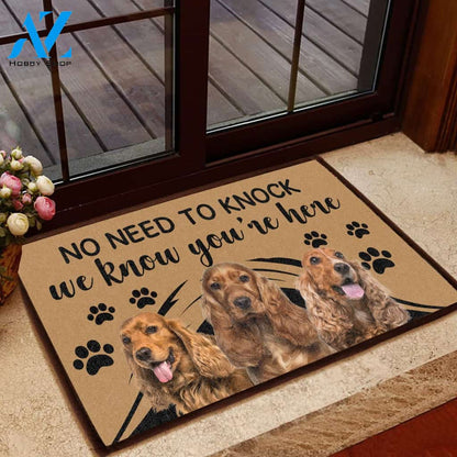 Cocker Spaniel No Need To Knock - Dog Doormat | Welcome Mat | House Warming Gift