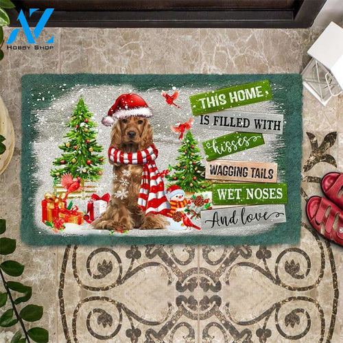 Cocker Spaniel This Home Is Filled With Kisses Christmas Dog Doormat