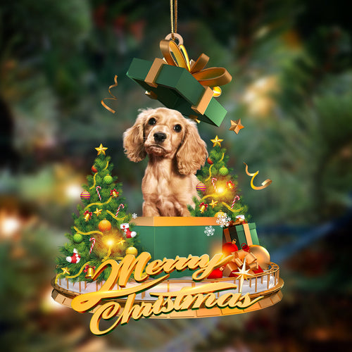 Ornament- Cocker spaniel 2-Christmas Gifts&dogs Hanging Ornament, Happy Christmas Ornament, Car Ornament