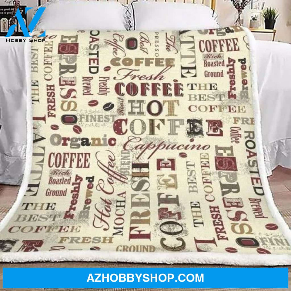 Coffee Fleece Blanket