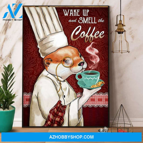 Coffee Wake Up And Smell The Coffee Canvas And Poster, Wall Decor Visual Art