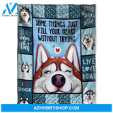 Cold Nose Warm Heart, I Love Dogs, Fleece Blanket.Gift For People Family Home Decor Bedding Couch Sofa Soft and Comfy Cozy