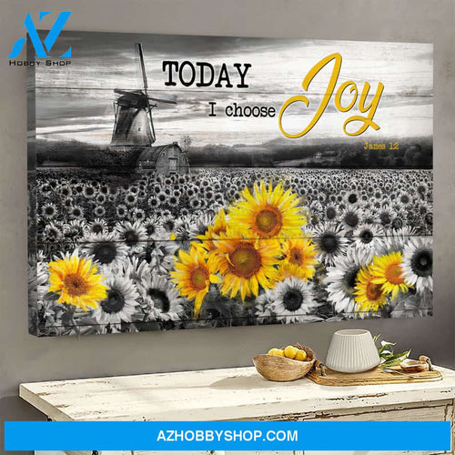 Color Pop Sunflower Today I Choose Joy Jesus Poster Canvas Wall Decor Visual Art