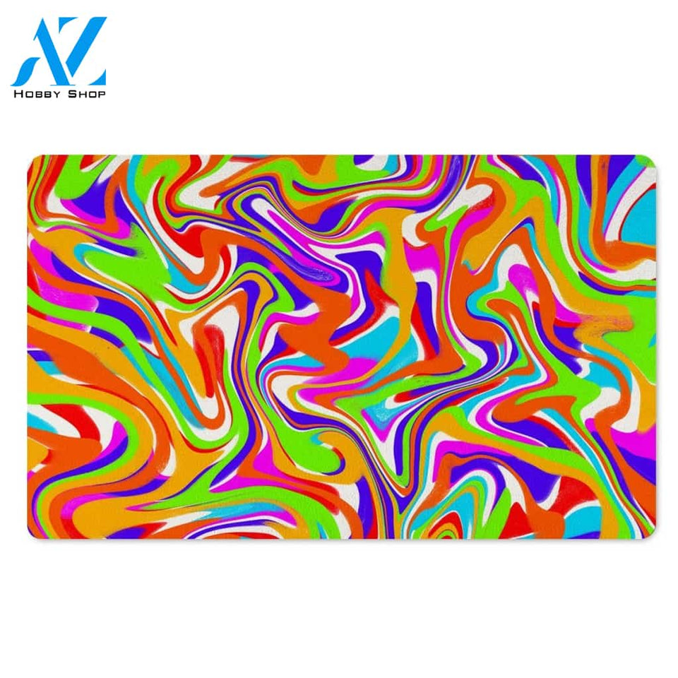 Colorful Abstract Door Mat