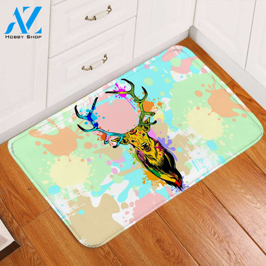 Colorful Antler Door Mat