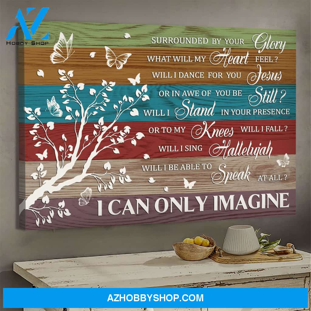 Colorful background - I can only imagine - Jesus Landscape Canvas Prints, Wall Art