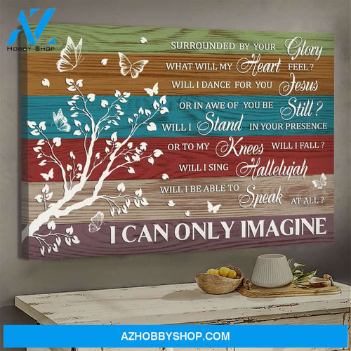 Colorful background - I can only imagine - Jesus Landscape Canvas Prints, Wall Art