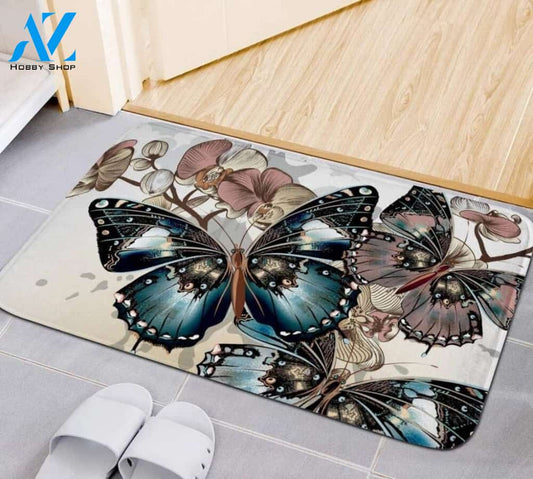 Colorful Butterflies Design Doormat Indoor And Outdoor Mat Entrance Rug Sweet Home Decor Housewarming Gift Gift For Friend Family Butterflies Lovers