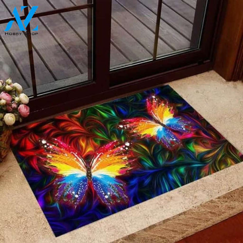Colorful Butterfly Doormat | Welcome Mat | House Warming Gift