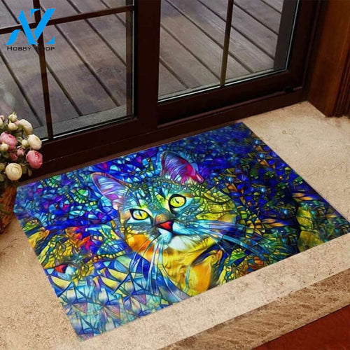 Colorful Cat Aesthetic Doormat